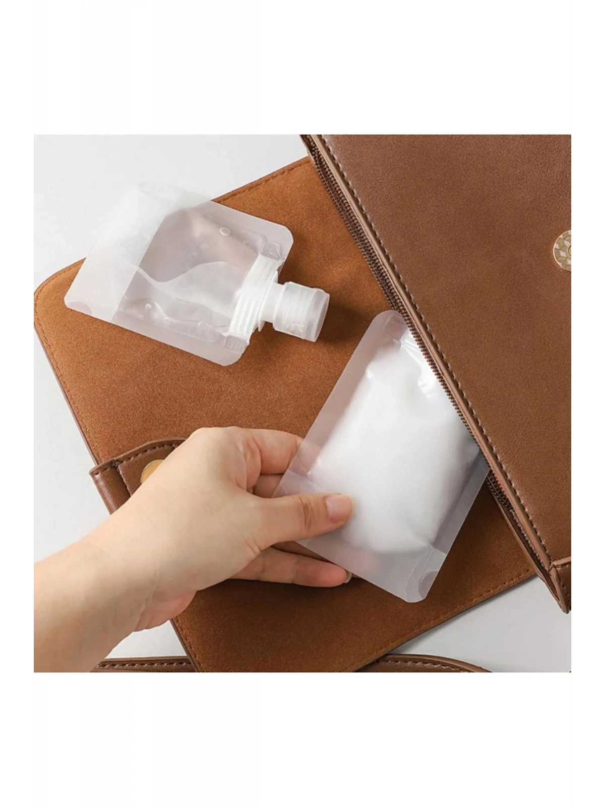 Sıvı Seyahat Kiti Pratik Sıvı Ve Şampuan Torbası 8 Adet 50 ml