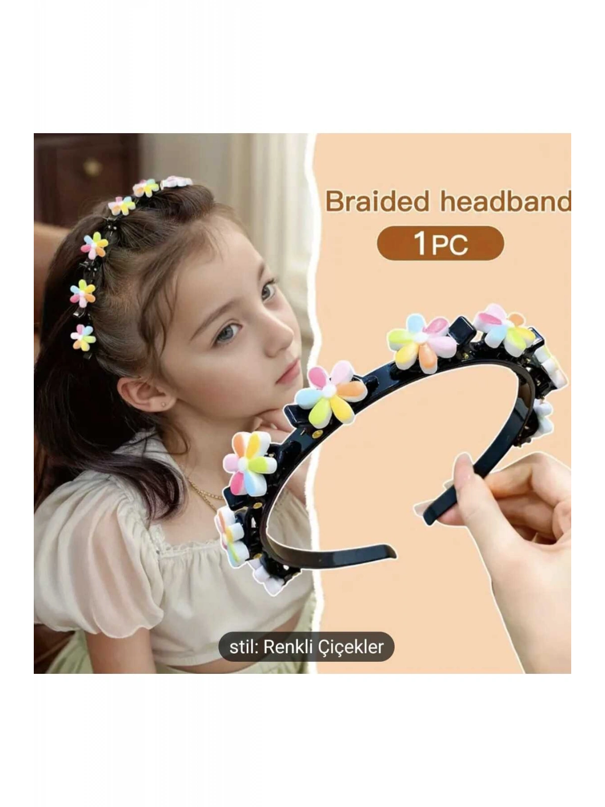 Sevimli Tokalı Çocuk Tacı Şirin Bebek ve Çocuk Saç Tokalı Tac Tasarım Çocuk Taç Saç Bandı Toka