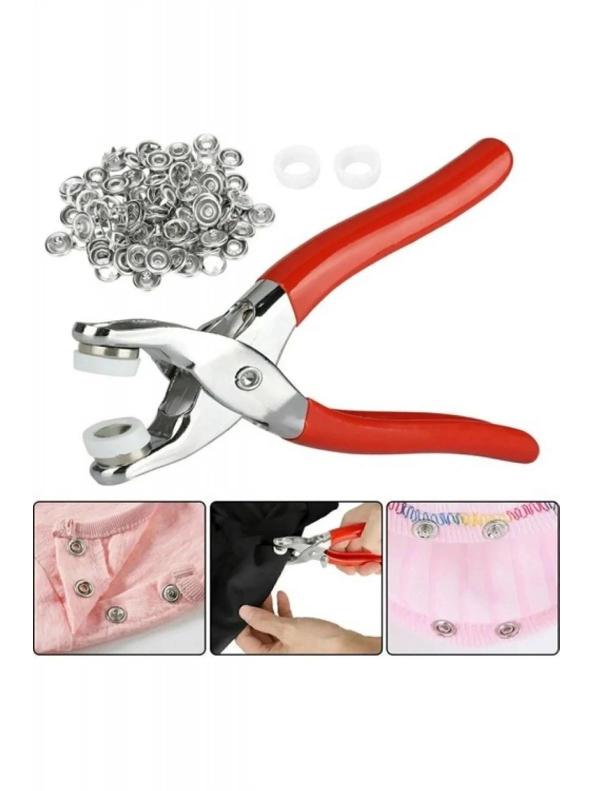 9.5 Mm Plastik Çıt Çıt, El Pensesi, Set- Gömlek Ve Bebe Çıtçıt Montaj Seti Düğme Pensesi