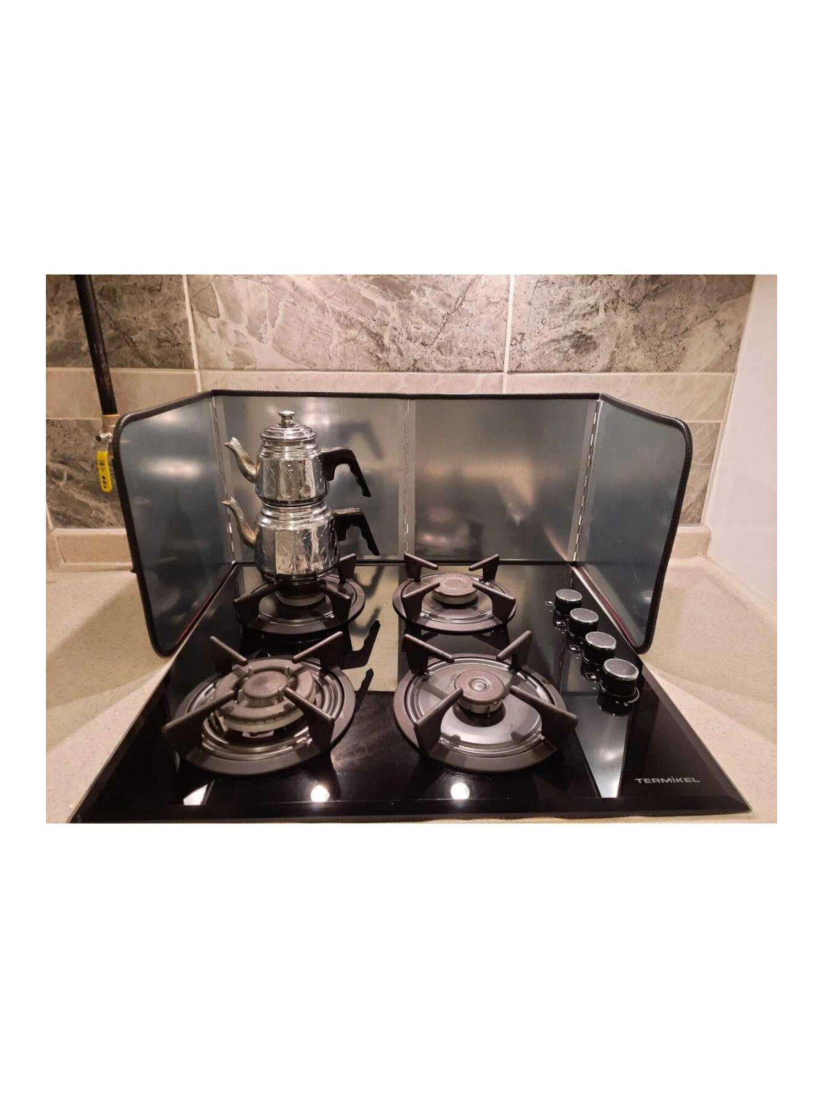 Ocak Arkası Koruyucu Yağ Sıçratmaz Panel Büyük Boy 30+30+30+30