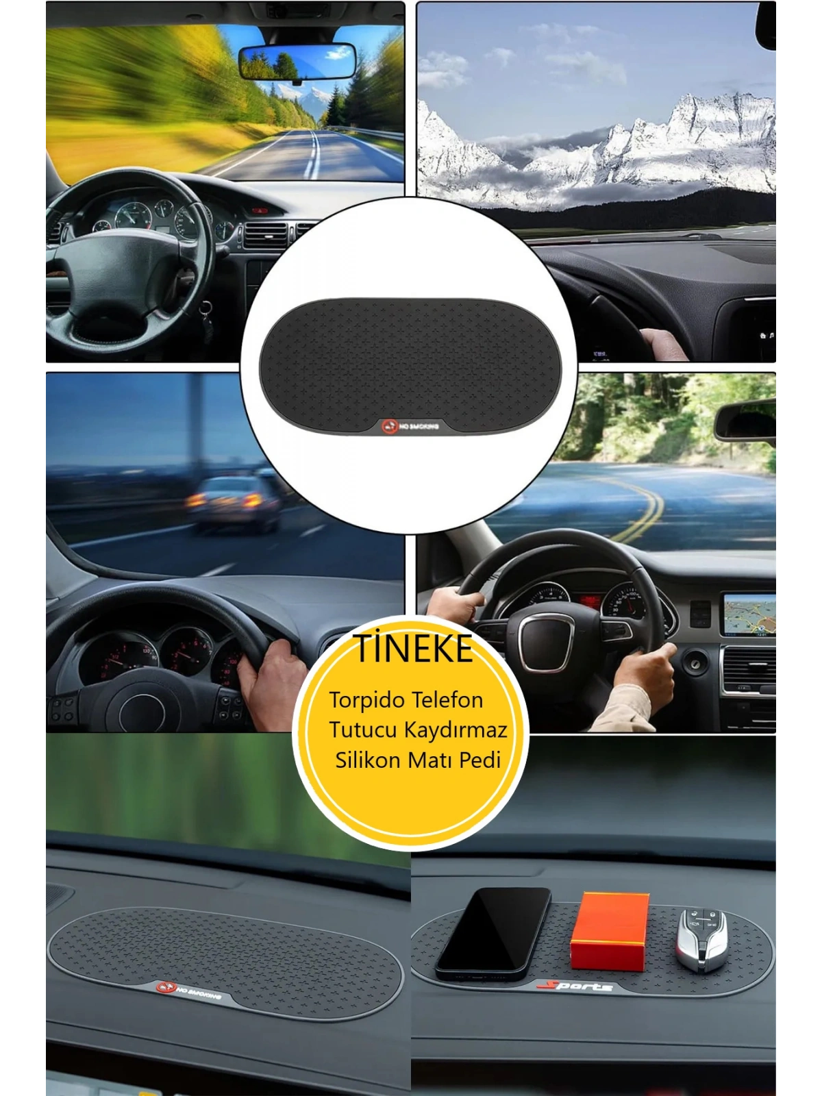 Araç Içi Torpido Kaydırmaz Telefon Tutucu Teleskopik Araba Silikon Telefon Tutucu Mat