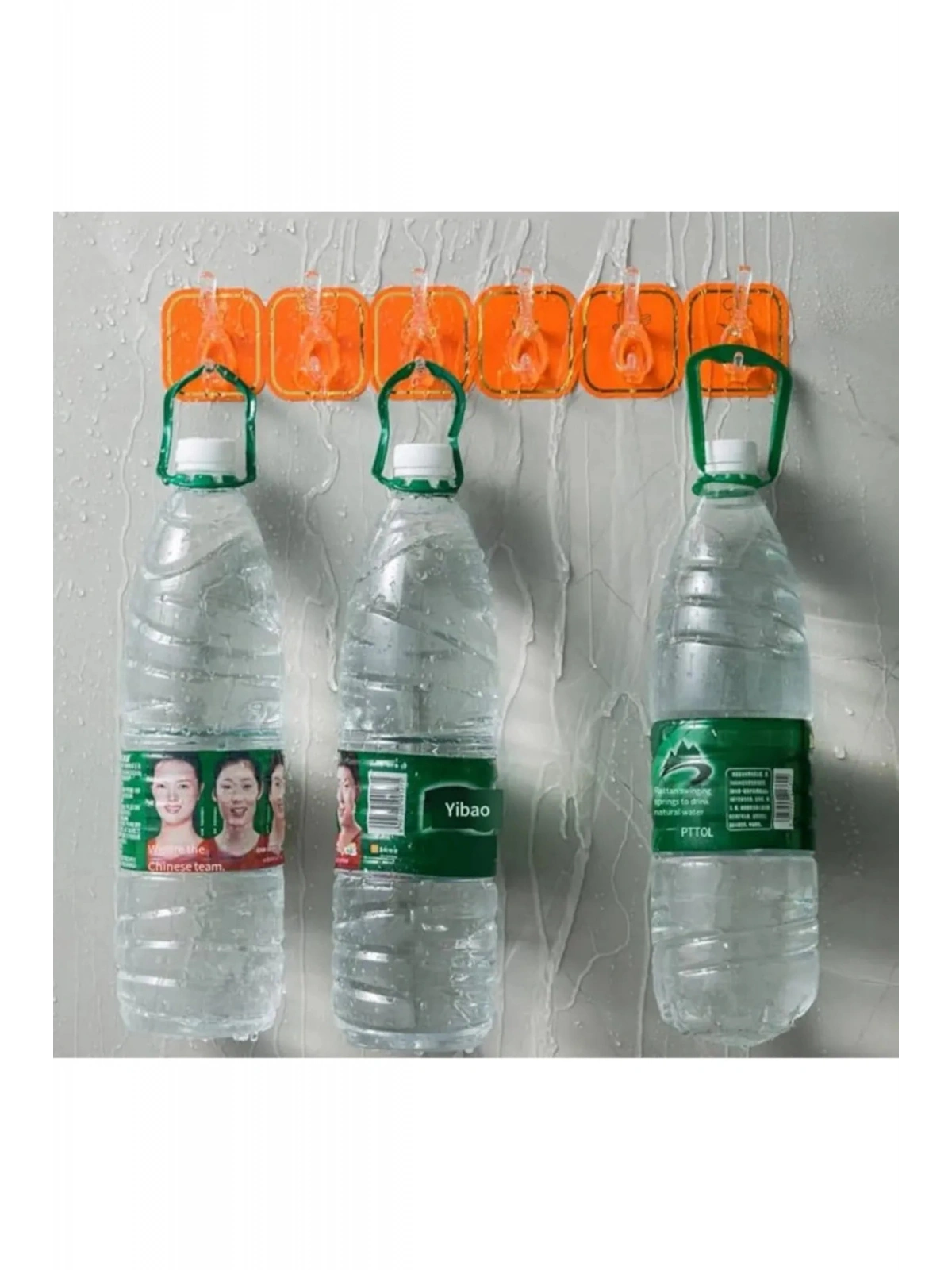 6 Kancalı Kendinden Yapışkanlı Askı Tek Parça Renkli Pratik Duvar, Banyo, Mutfak Askısı