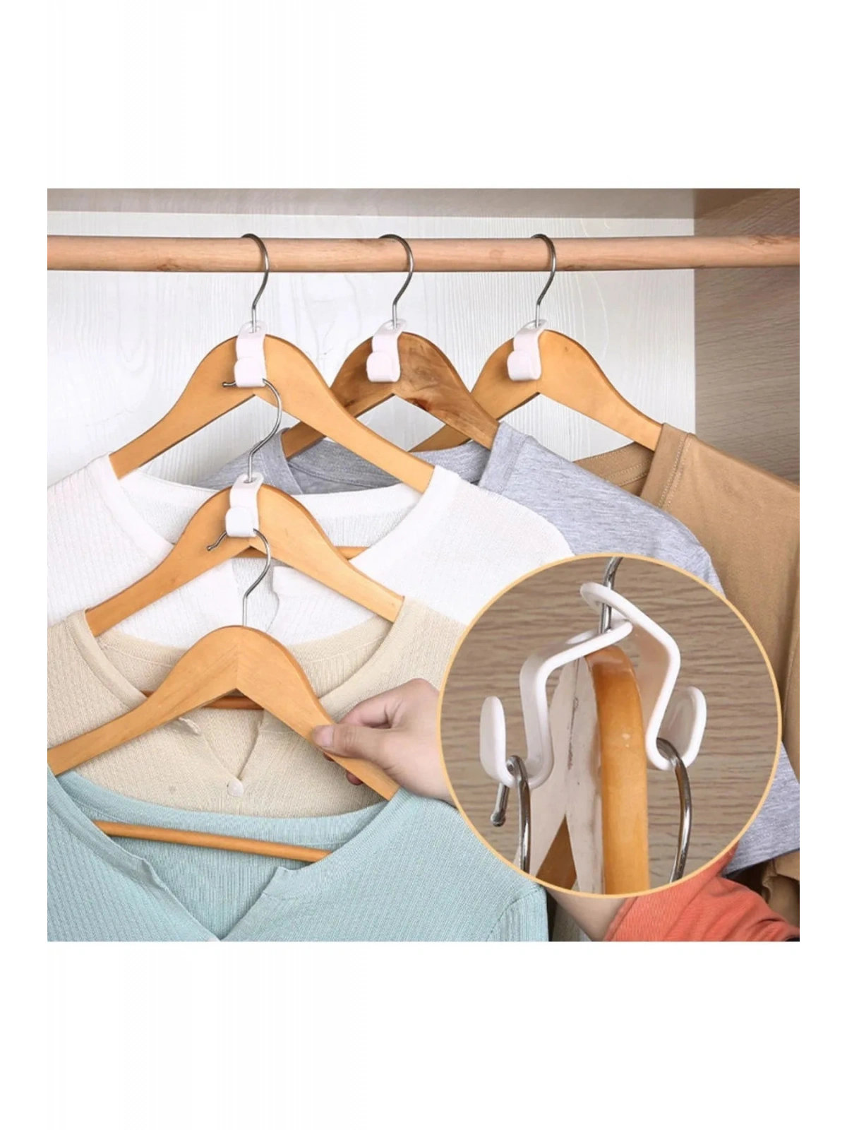 Askı Çoğaltıcı Çok Amaçlı Pratik Düzenleyici Kıyafet Askı Çoğaltma Klips 10 Adet