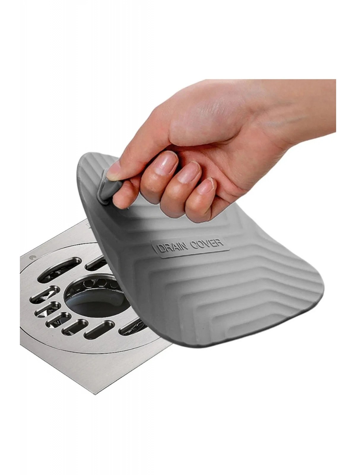 GRİ Renk Kare Kötü Koku Önleyici Silikon Mat Banyo Mutfak Lavabo Balkon Gider Tıpası Kapağı