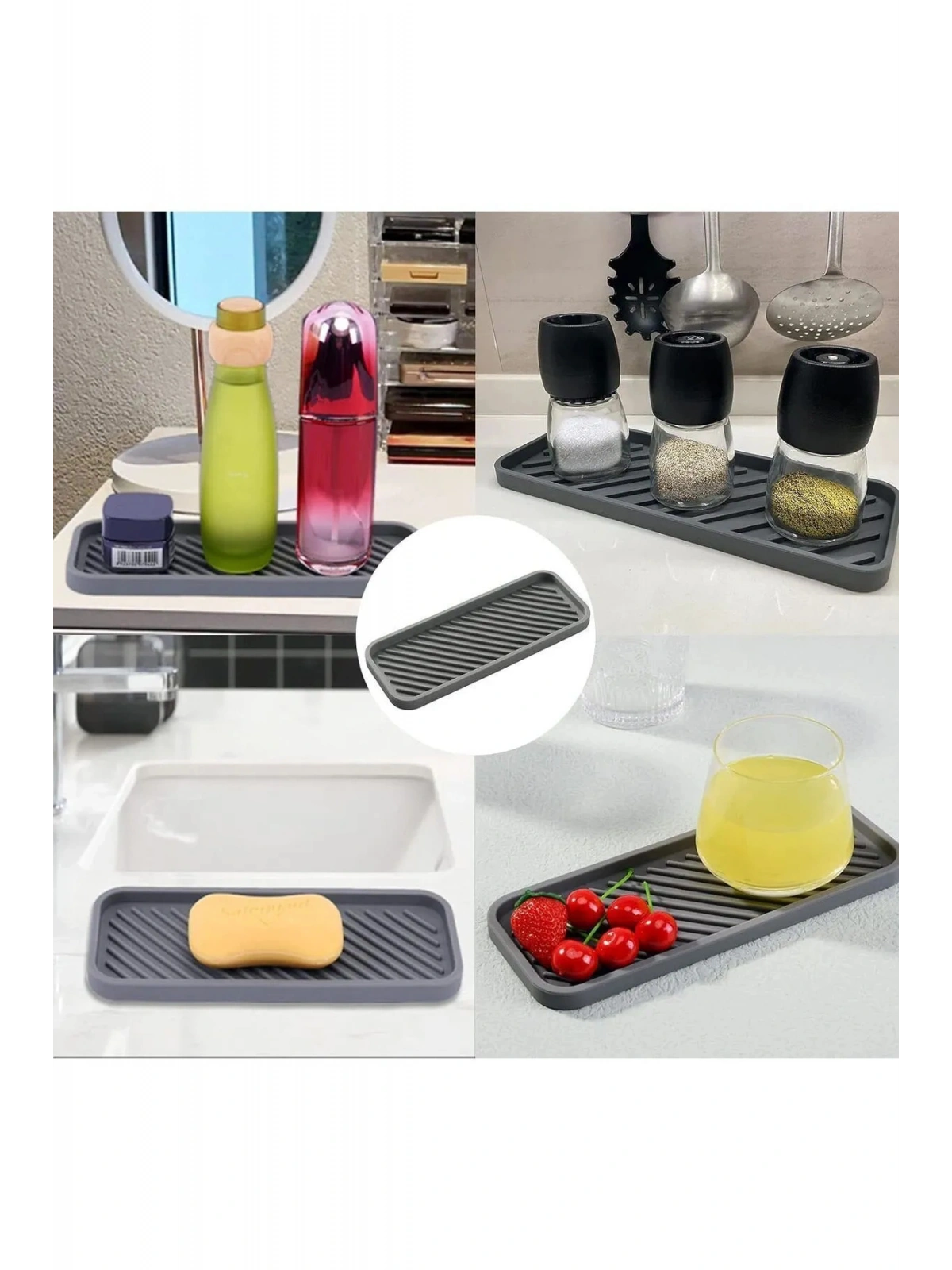 Silikon Yağdanlık Yağlık Standı Altlık ,çok Amaçlı Organizer Sunumluk ,sabunluk Altlığı 1 ADET SİYAH