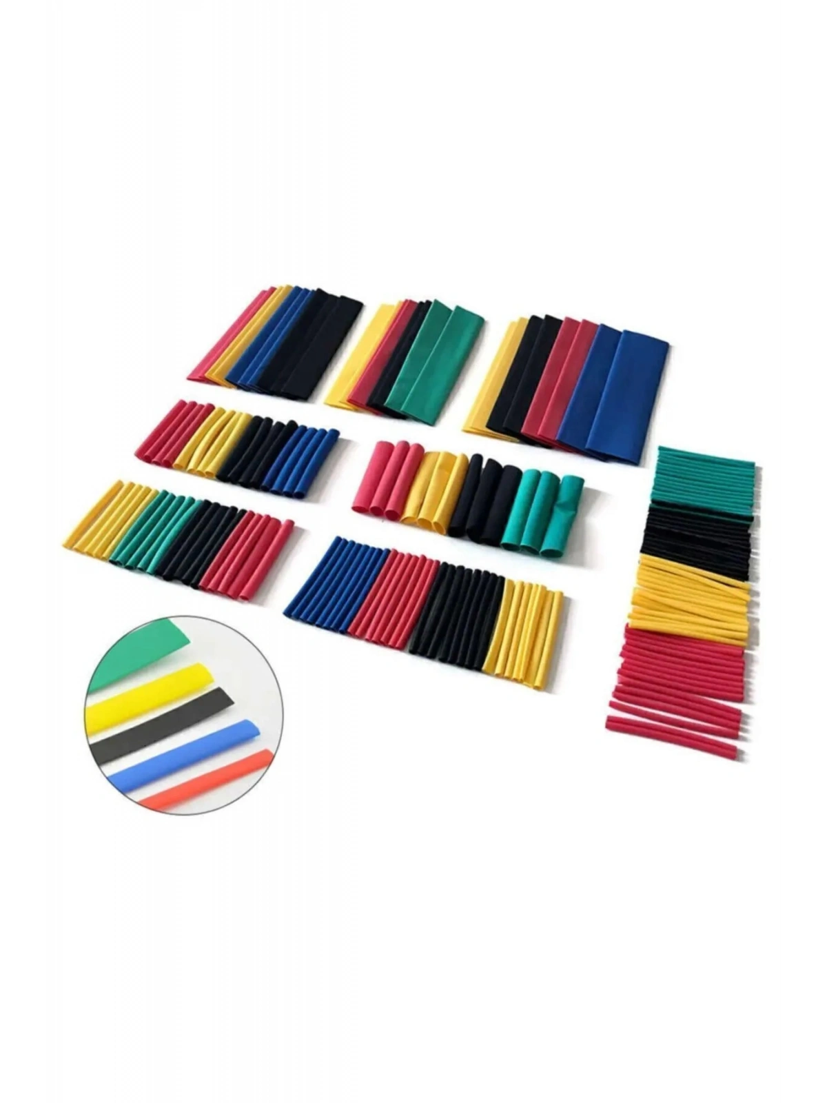 164 Parça Set Isıyla Daralan Makaron Kablo Koruyucu Kılıf