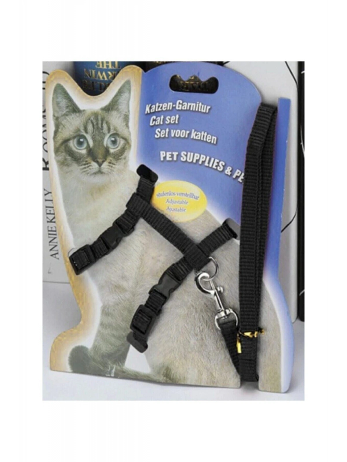 Kedi Göğüs Tasması Ve Gezdirme Seti No: 113 Siyah