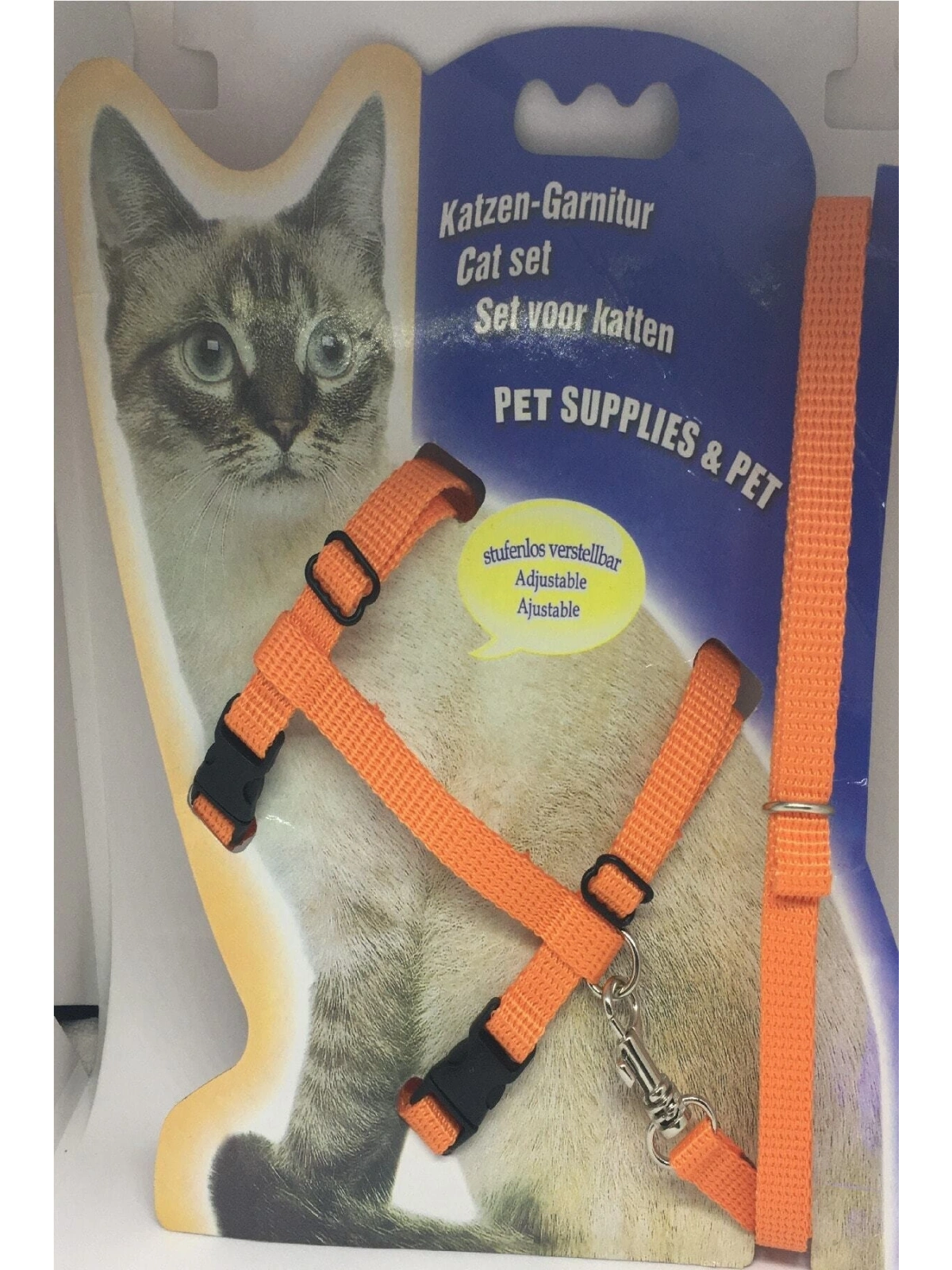 Kedi Göğüs Tasması Ve Gezdirme Seti No: 110 Turuncu