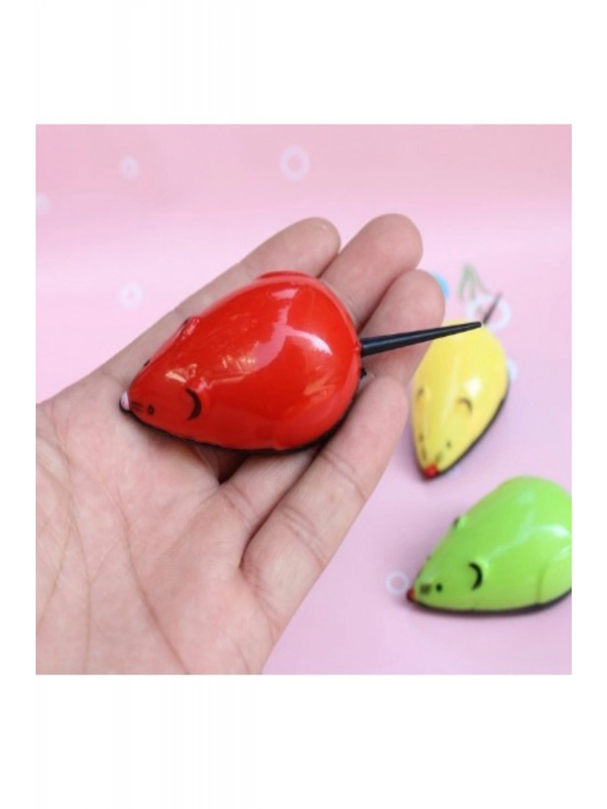 Kedi Oyuncağı Çek Bırak Fare Renkli