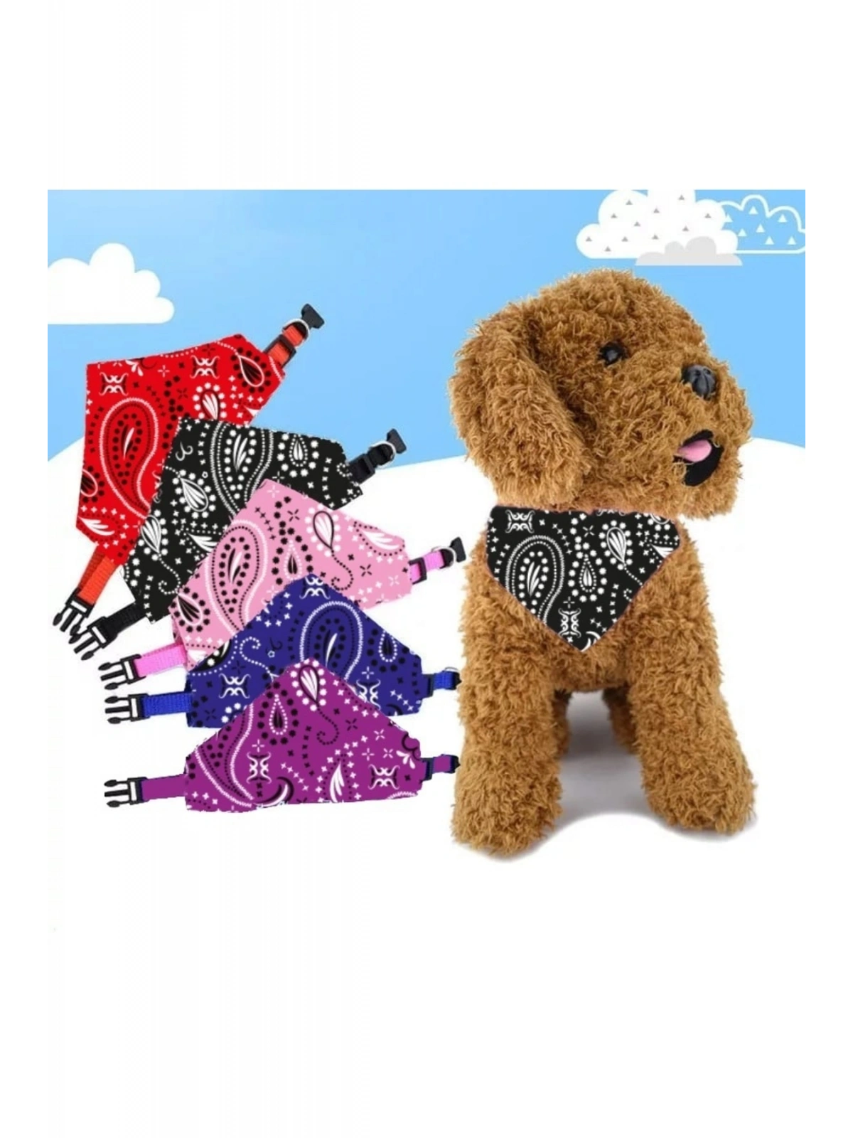 Evcil Hayvan Köpek Boyun Tasması Yakalık Önlük Fular No 330 Siyah