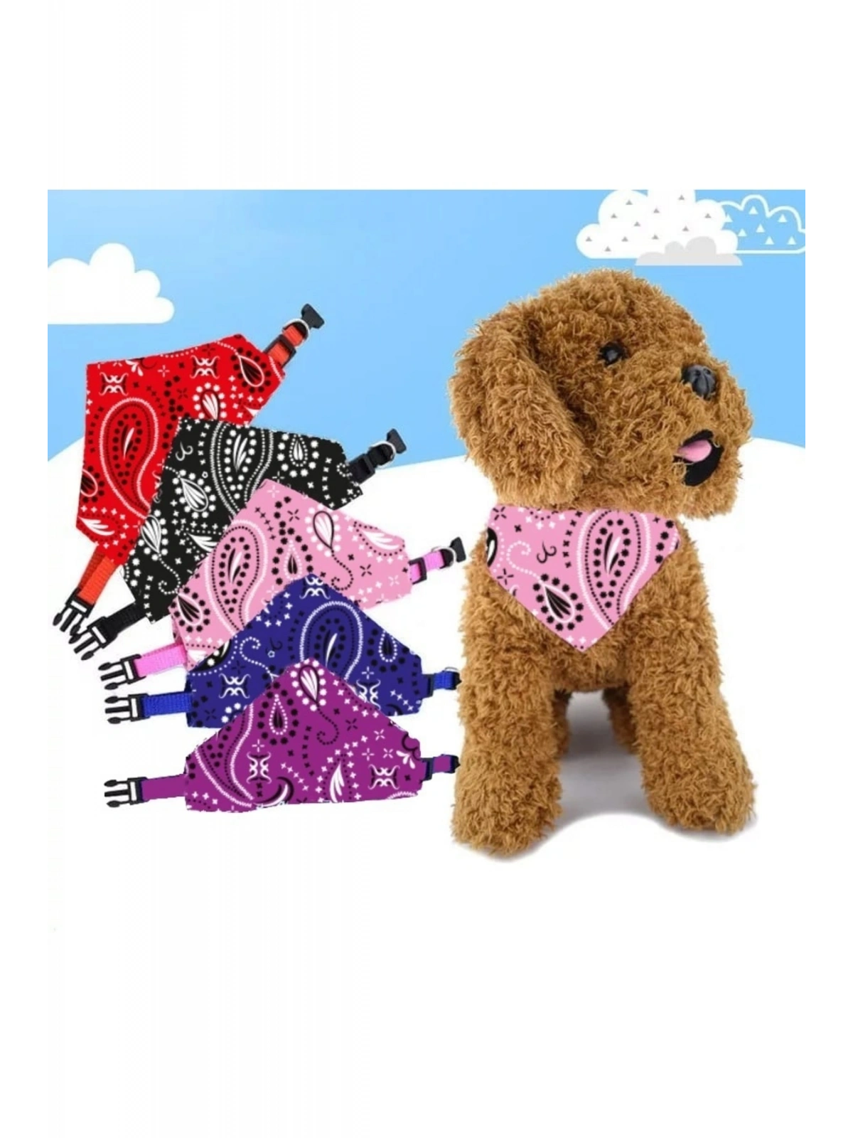 Evcil Hayvan Köpek Boyun Tasması Yakalık Önlük Fular No 340 Pembe