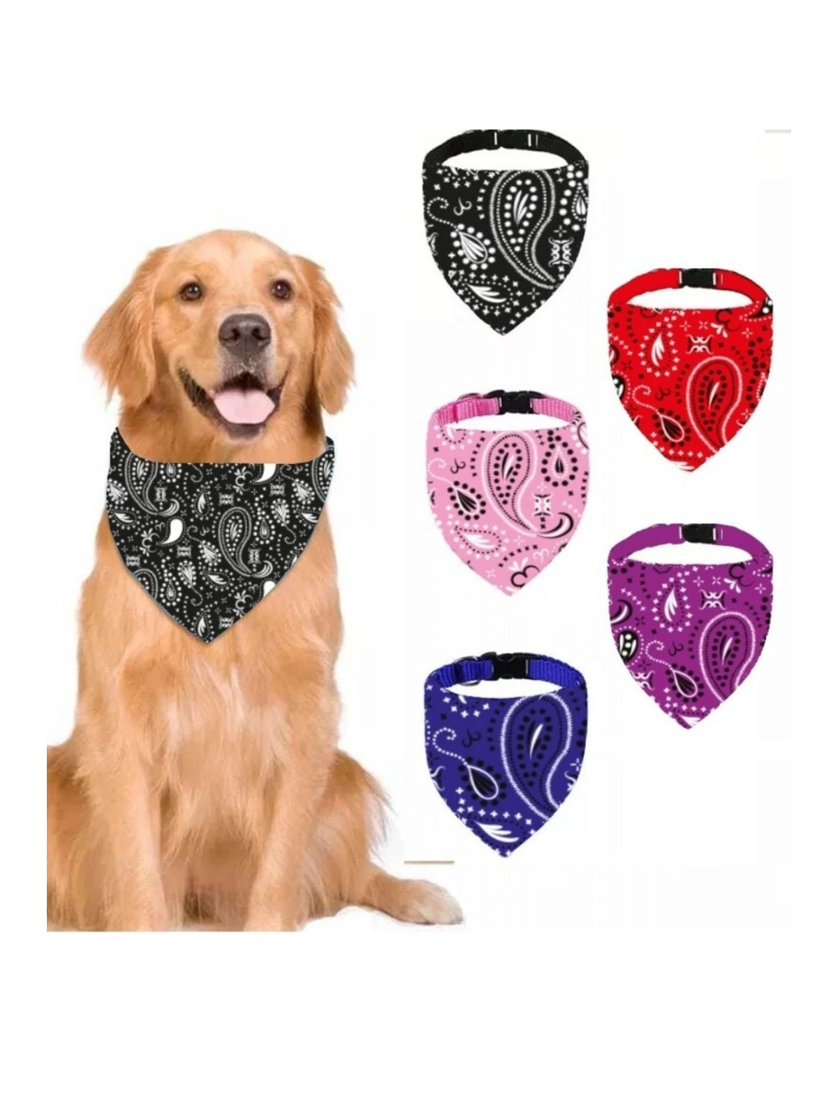 Evcil Hayvan Köpek Boyun Tasması Yakalık Önlük Fular No 430 Siyah Büyük Boy