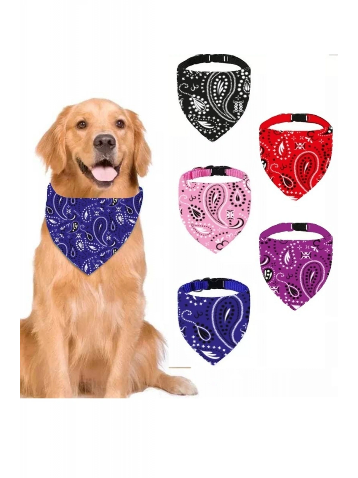 Evcil Hayvan Köpek Boyun Tasması Yakalık Önlük Fular No 420 Mavi Büyük Boy