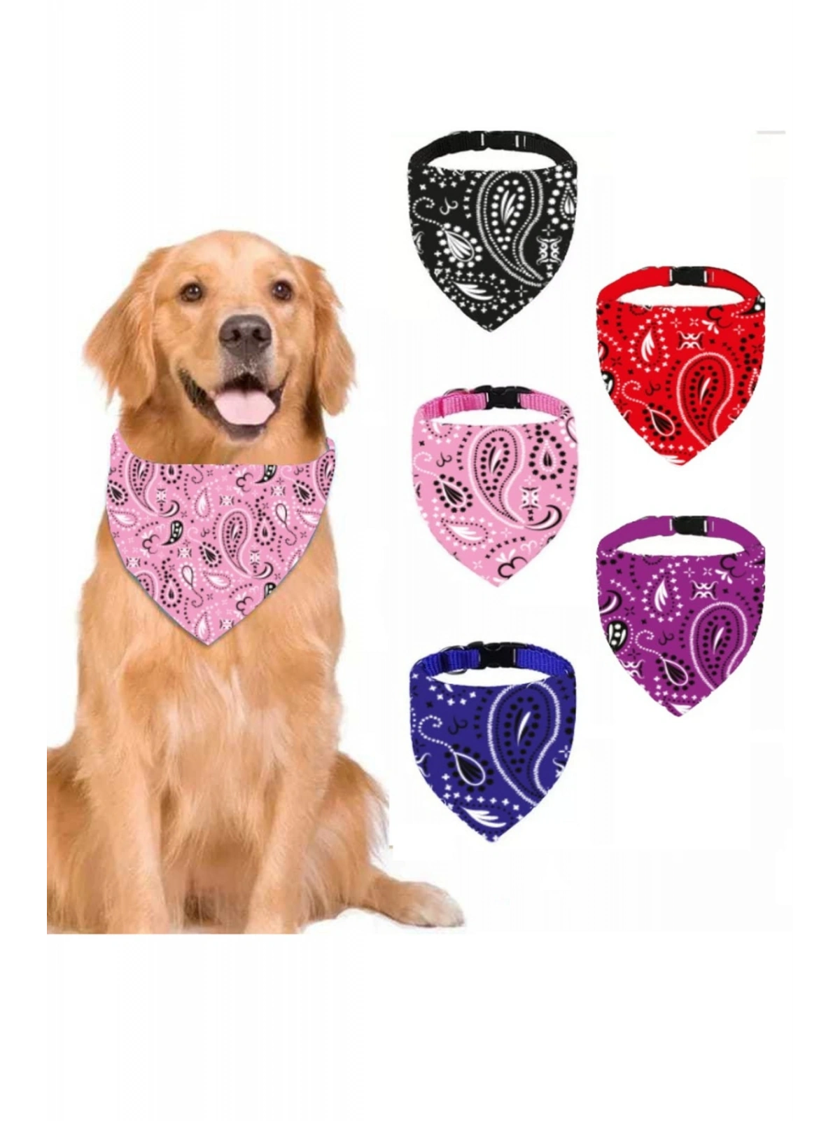 Evcil Hayvan Köpek Boyun Tasması Yakalık Önlük Fular No 440 Pembe Büyük Boy