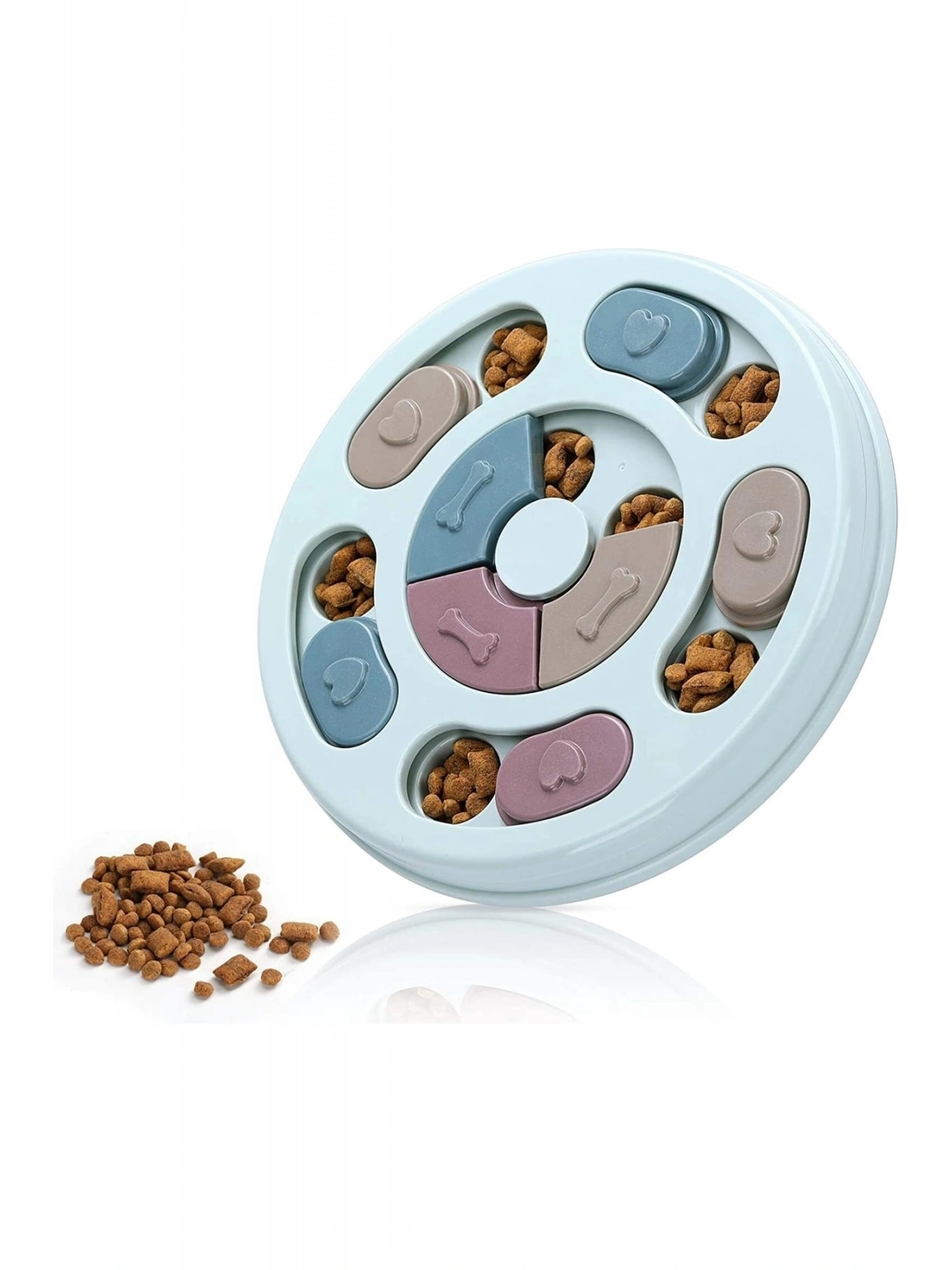 Kedi Oyuncağı Mama Bulmaca Yavaş Besleyici Köpek Gıda Dağıtıcı Yavaş Yeme Mavi