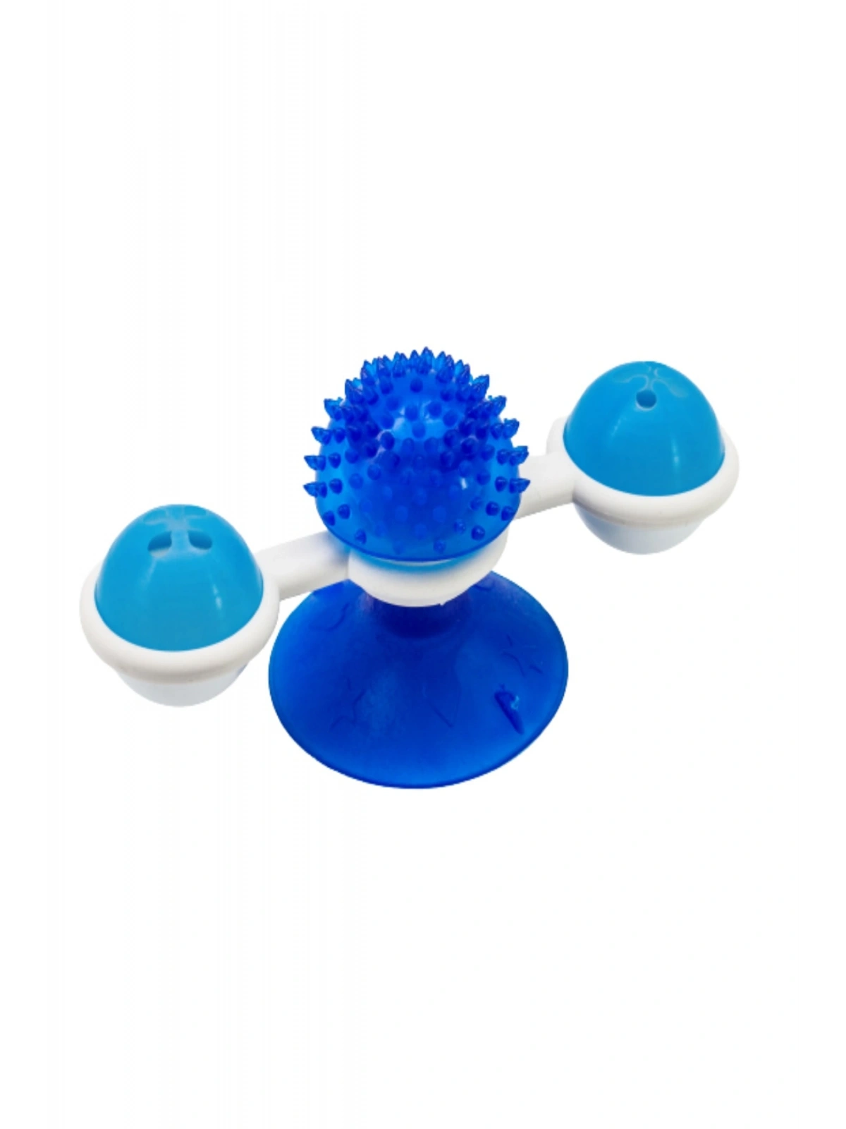 Vantuzlu Döner Ödül Mama Hazneli Kedi Oyuncağı 1 Adet Mavi