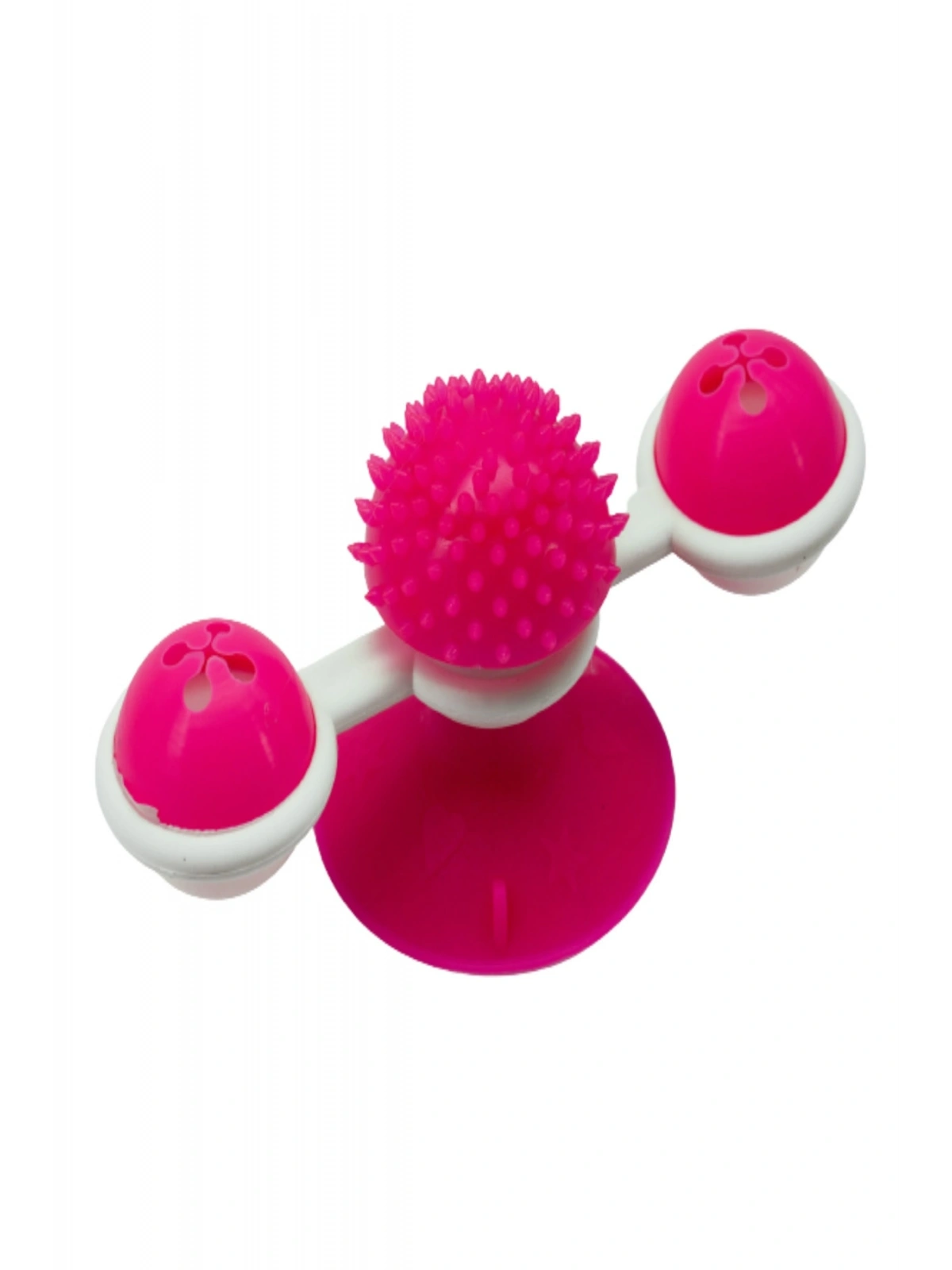 Vantuzlu Döner Ödül Mama Hazneli Kedi Oyuncağı 1 Adet Pembe