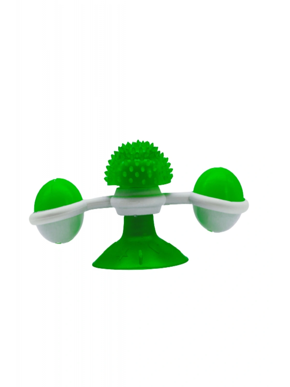 Vantuzlu Döner Ödül Mama Hazneli Kedi Oyuncağı 1 Adet Yeşil