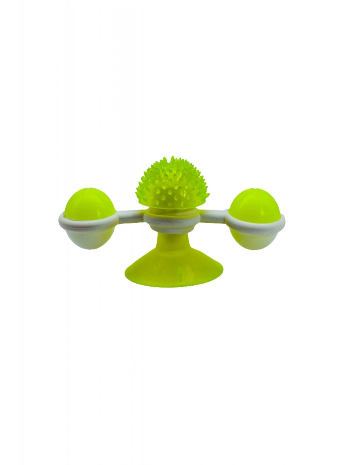 Vantuzlu Döner Ödül Mama Hazneli Kedi Oyuncağı 1 Adet Limon Sarı