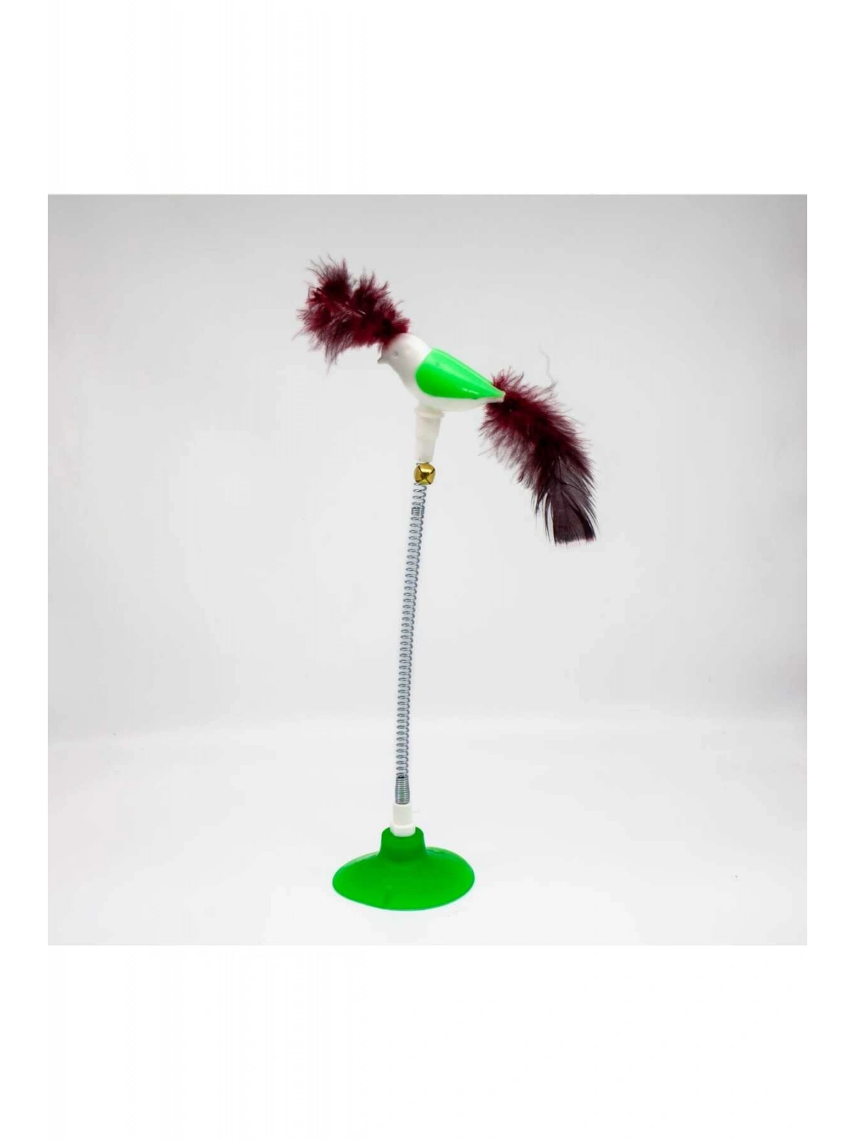 VANTUZLU YAYLI KUŞ KEDİ OYUNCAĞI YEŞİL 1 ADET