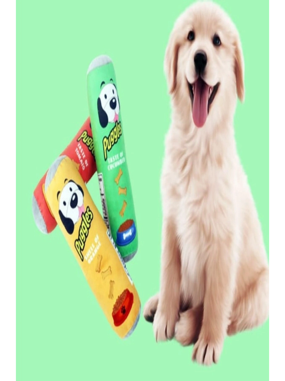 Puggles Dayanıklı Sesli Köpek Oyuncağı Orangge 1 Adet