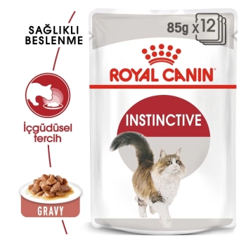 Royal Canin İnstinctive Gravy Yetişkin Kedi yaş Maması 85 Gr x 12 Li