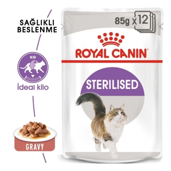 Royal Canin Sterilised Gravy Kısırlaştırılmış Yaş Kedi Maması 85 Gr x 12 Li