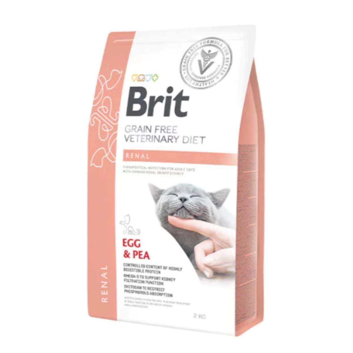 Brit Böbrek Yetmezliği olan Kediler için Tahılsız Kedi Maması 2 Kg