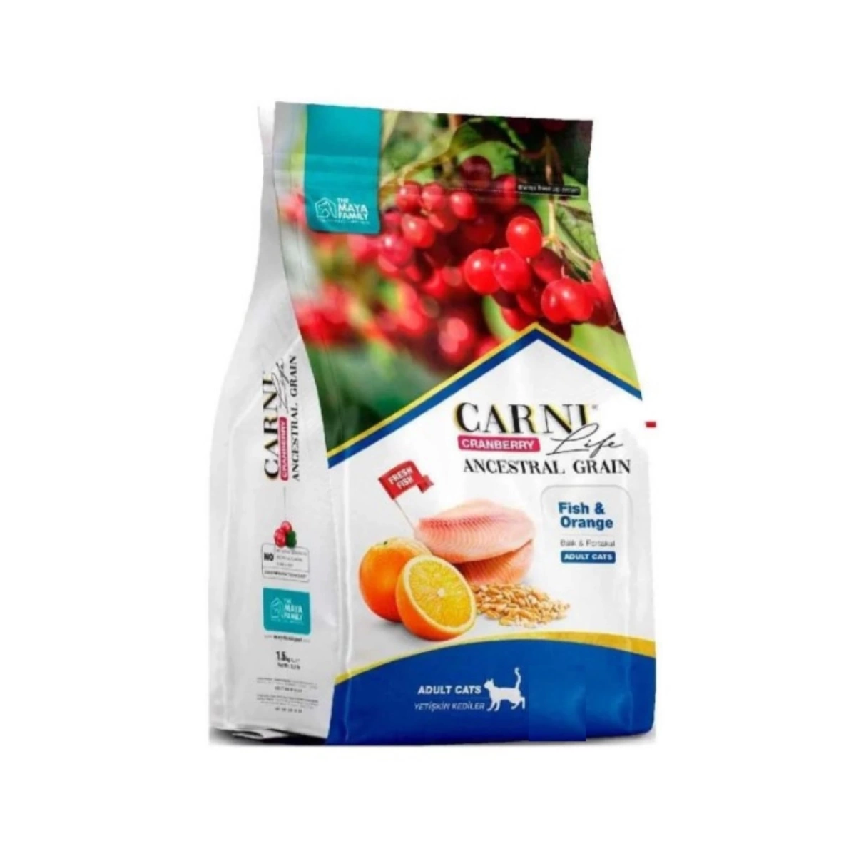 Carni-Life Az Tahıllı Balık Portakal Ve Kızılcıklı Yavru Kedi Maması 10 Kg