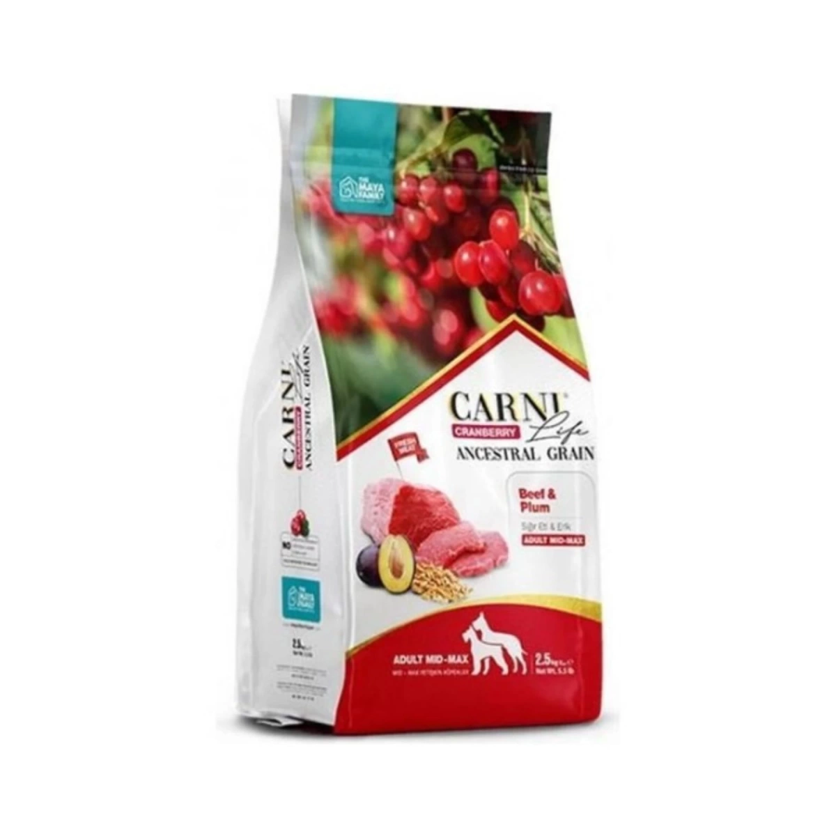 Carni-Life Cranberry Sığır Eti ve Erikli Yetişkin Köpek Maması 2,5 kg