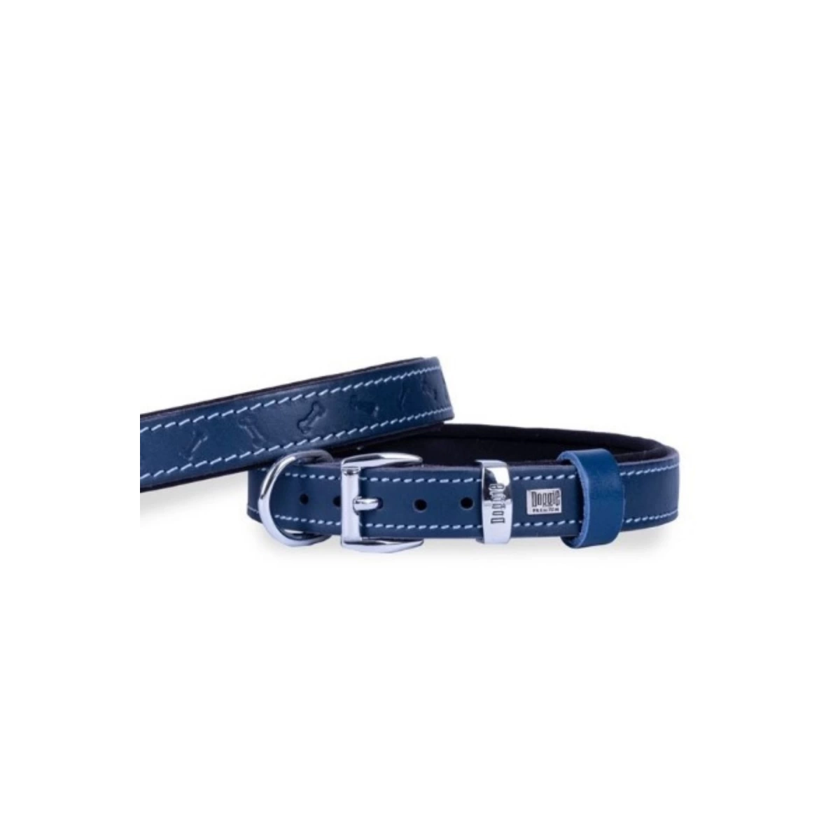 Doggie Kemikli Mavi Köpek Boyun Tasması 2X30-35 Cm
