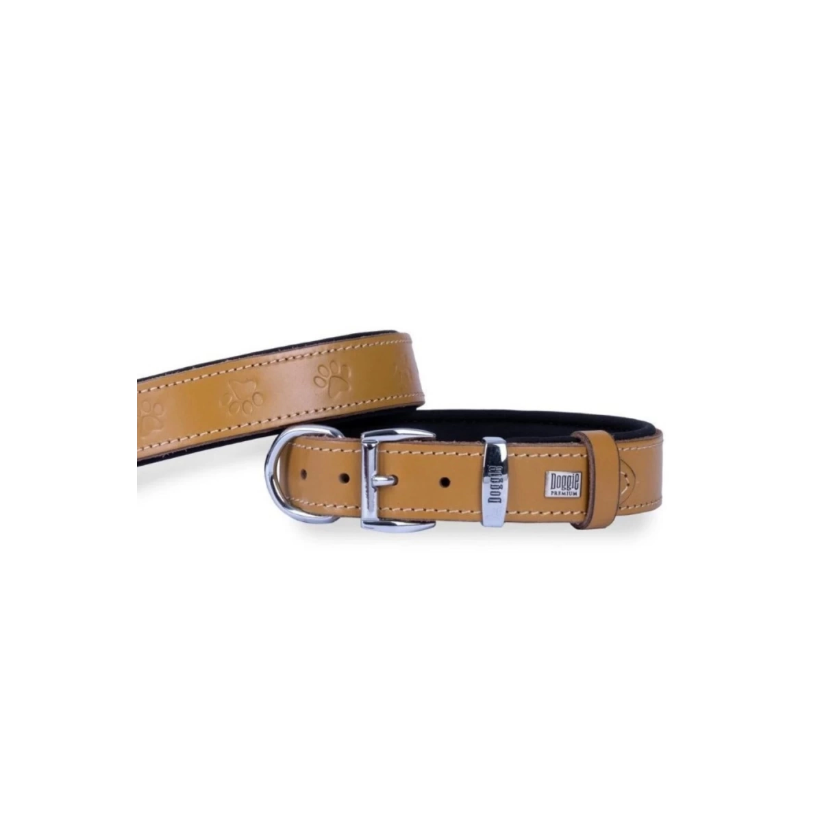 Doggie Patili Sarı Köpek Boyun Tasması 2,5X37-45 Cm