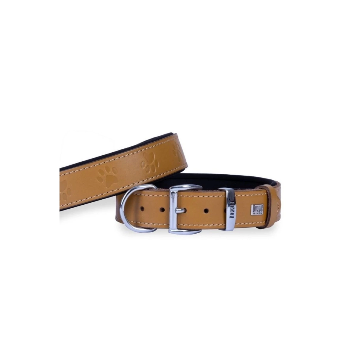 Doggie Patili Sarı Köpek Boyun Tasması 3,5X52-60 Cm