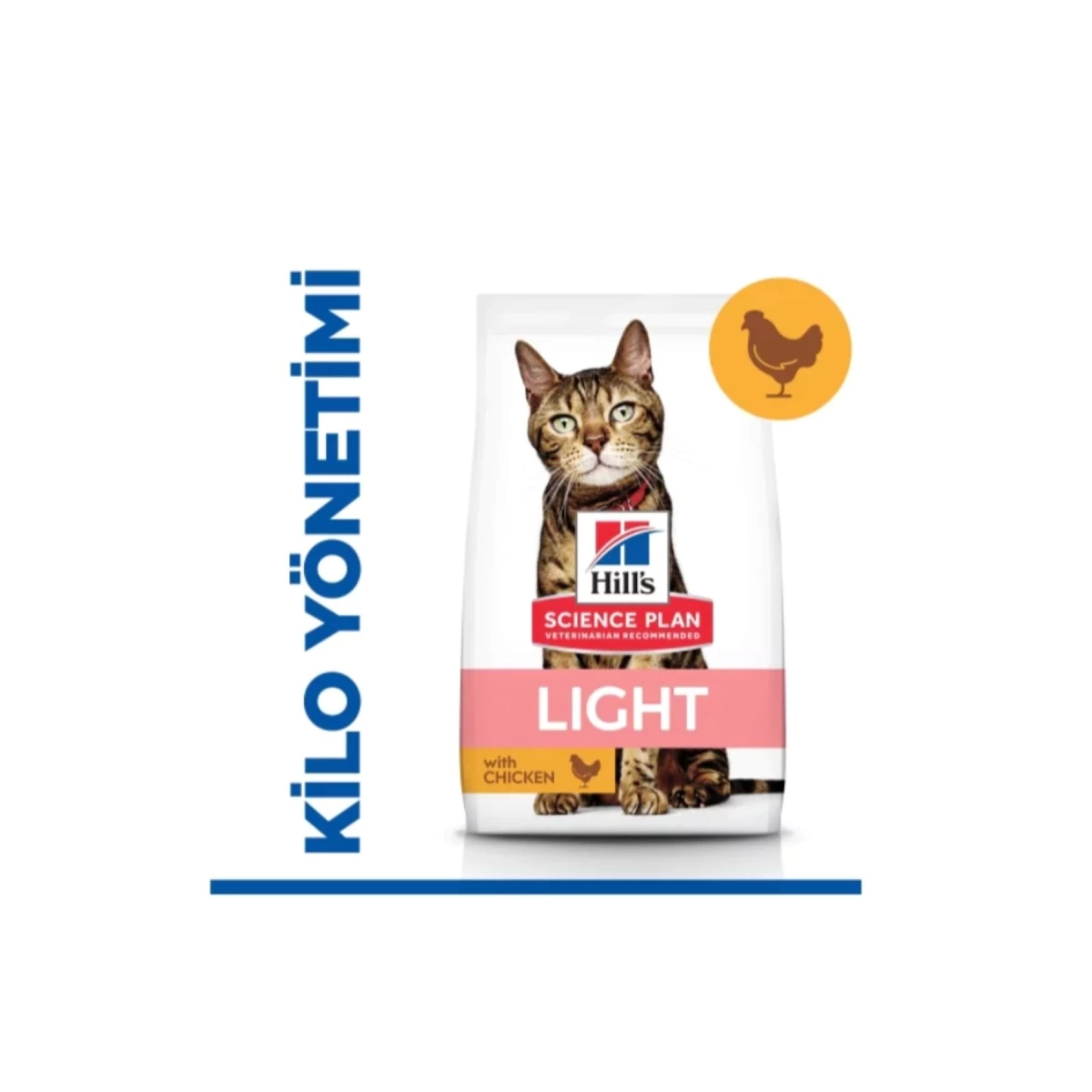 Hills Light Tavuk Etli Düşük Kalorili Yetişkin Kedi Maması 1,5 Kg