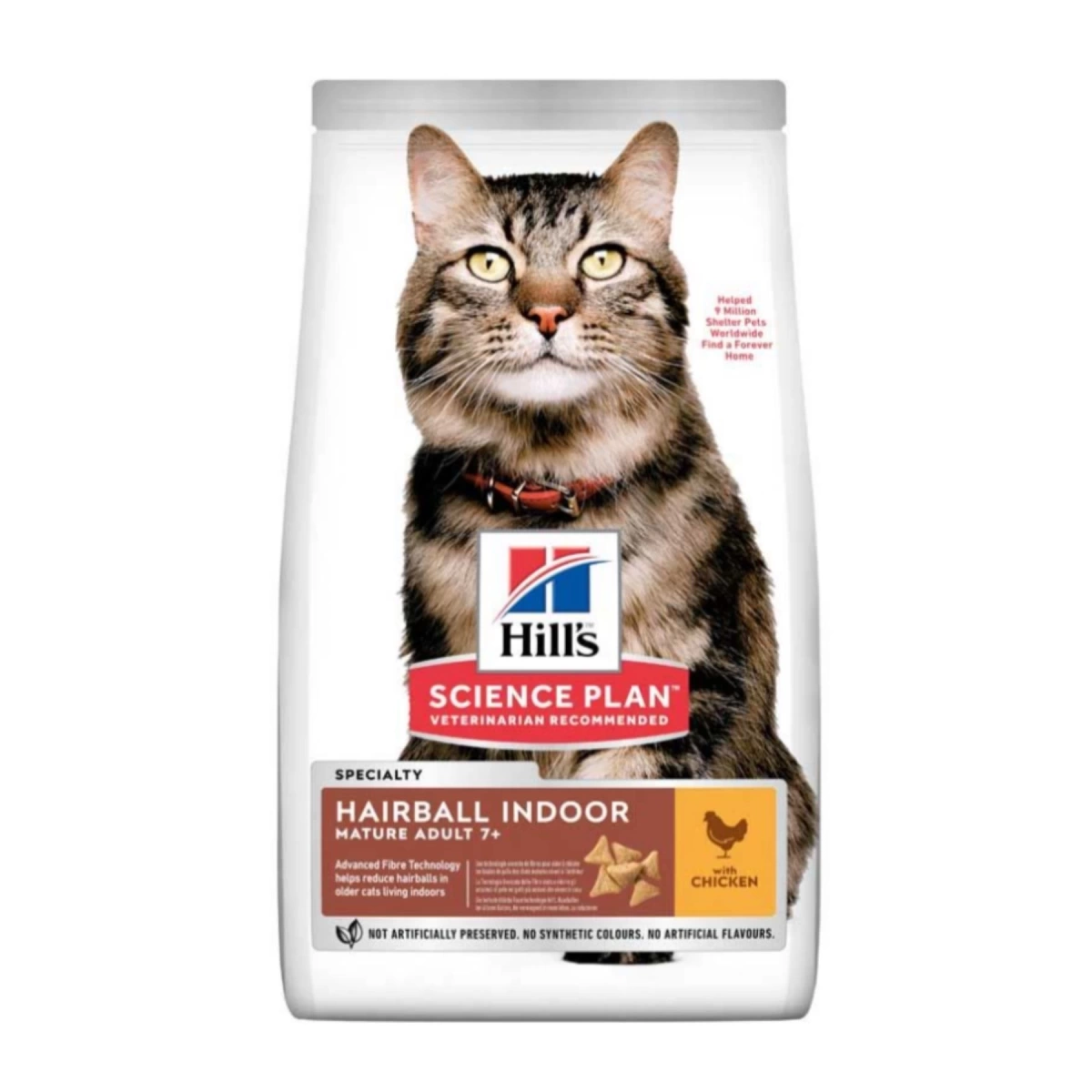 Hills Hairball Indoor Mature +7 Tüy Yumağı Önleyici Yaşlı Kedi Maması Tavuklu 1.5 Kg
