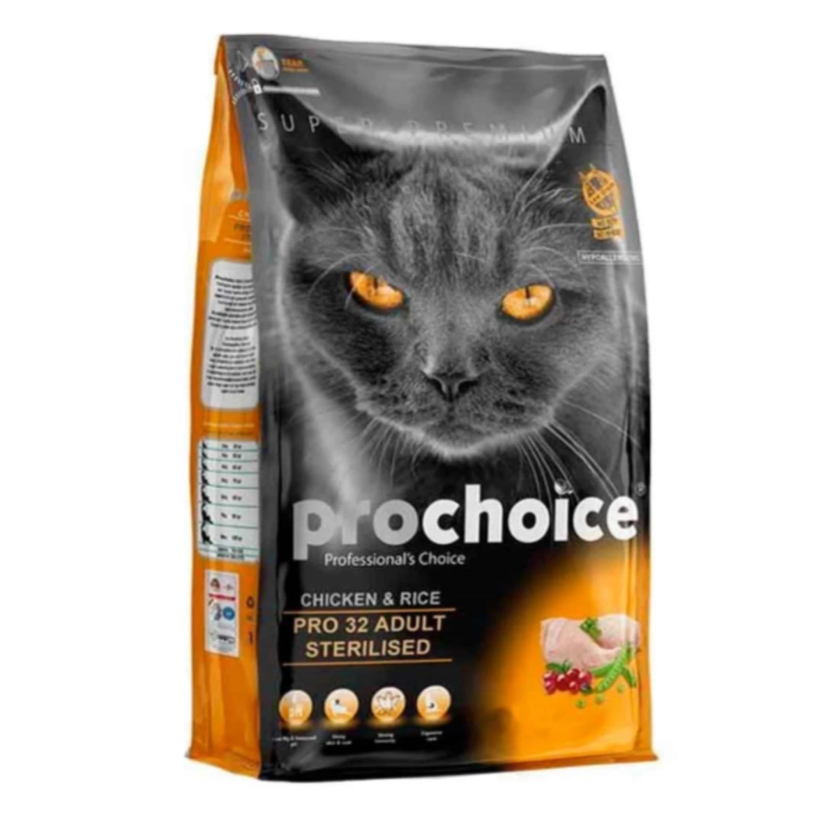 ProChoice Pro32 Tavuklu Pirinçli Kısırlaştırılmış Kedi Maması 2 Kg