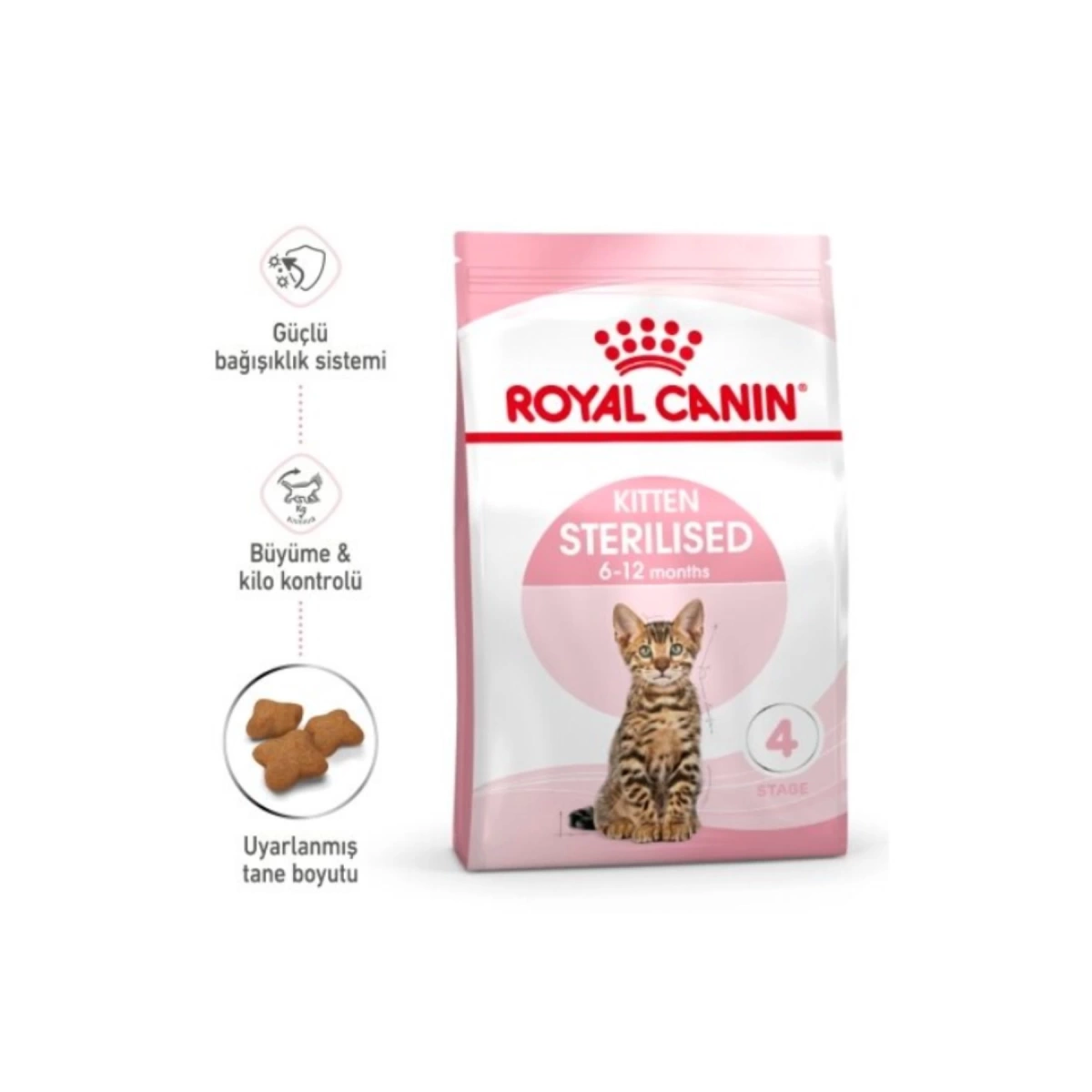 Royal Canin Kitten Sterilised Kısırlaştırılmış Yavru Kedi Maması 2 kg