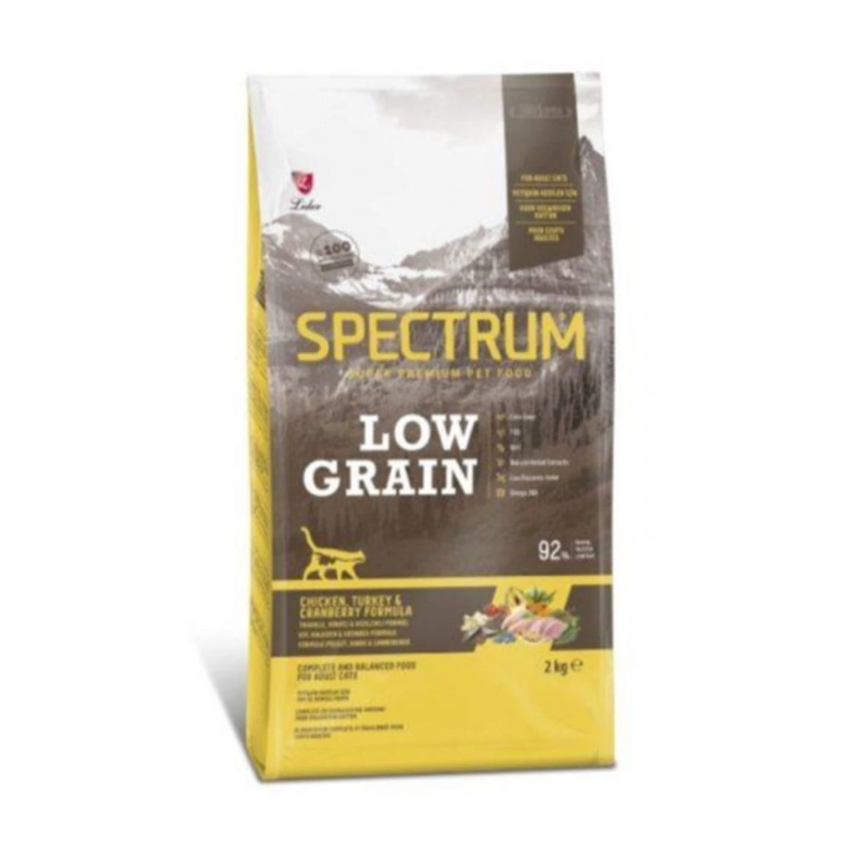 Spectrum Düşük Tahıllı Tavuklu, Hindili ve Kızılcıklı Yavru Kedi Maması 2 Kg