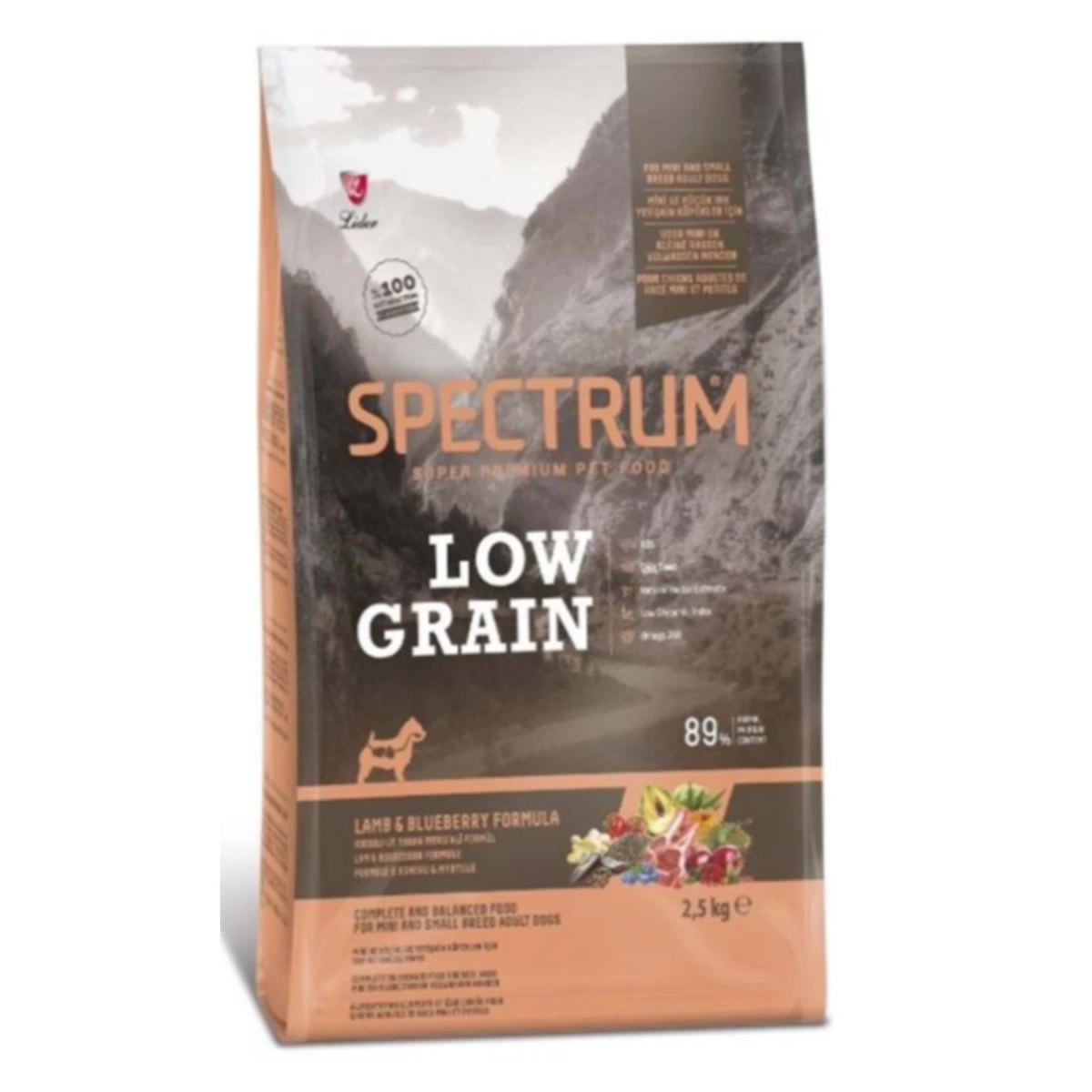 Spectrum Kuzu Etli ve Yaban Mersinli Yetişkin Köpek Maması 2,5 Kg