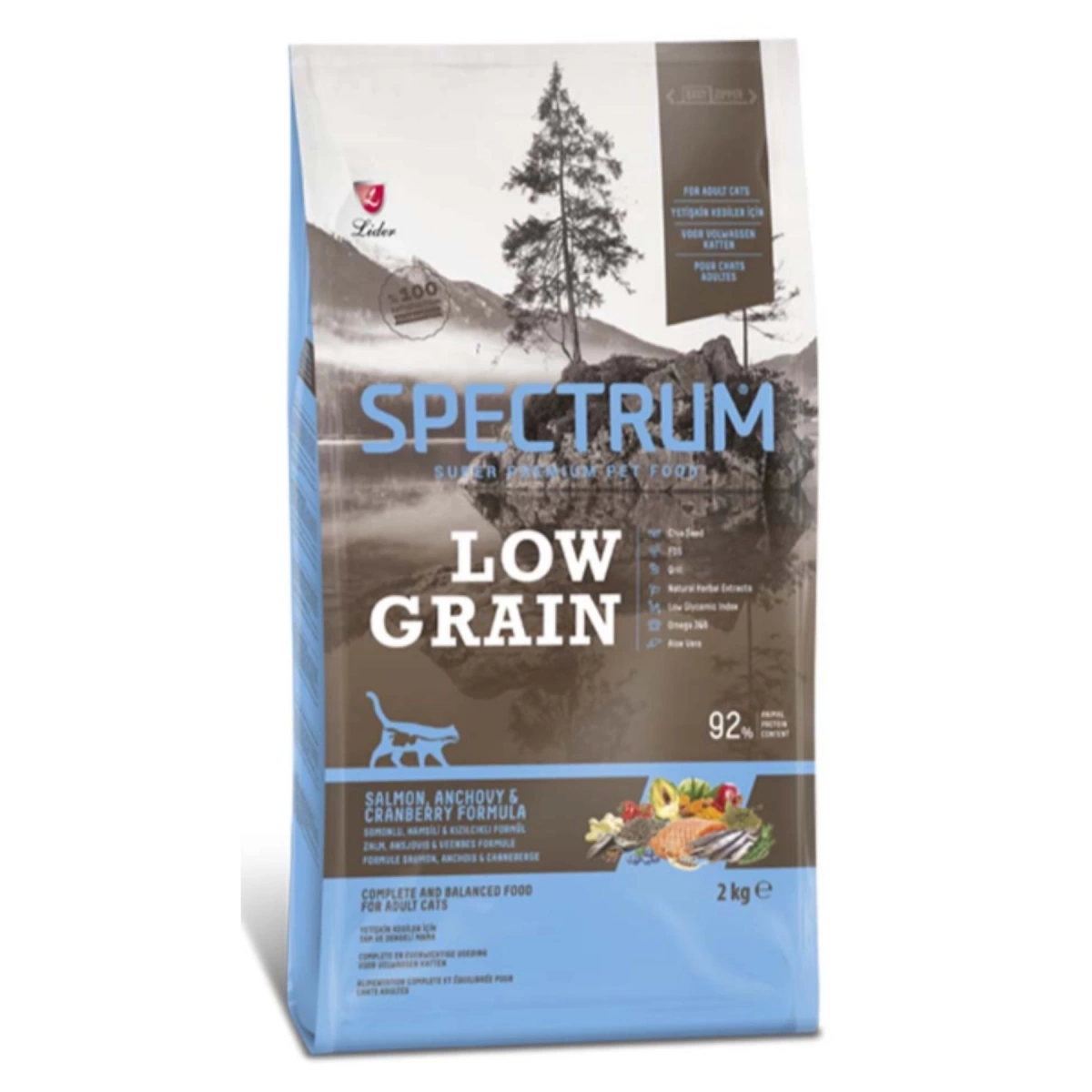 Spectrum Somonlu, Hamsili ve Kızılcıklı Yetişkin Kedi Maması 2 Kg