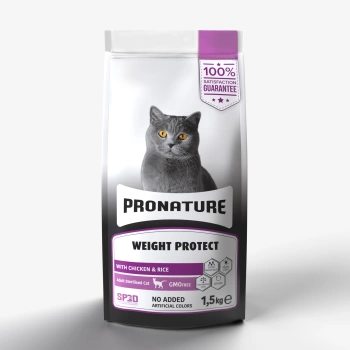 Pronature Kilo Kontrolü İçin Tavuklu ve Pirinçli Kısırlaştırılmış Yetişkin Kedi Maması 1.5 Kg