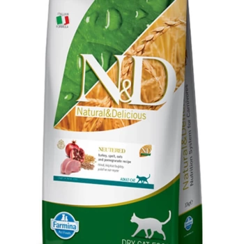 N&D Düşük Tahıllı Hindi Etli Kısırlaştırılmış Kedi Maması 10 Kg
