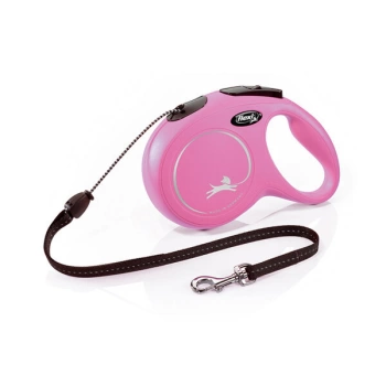 Flexi New Classic Otomatik İp Köpek Gezdirme Kayışı 8m (Pembe) [M]