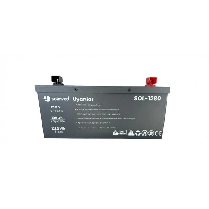 Solinved 12.8V 100AH Lityum Akü