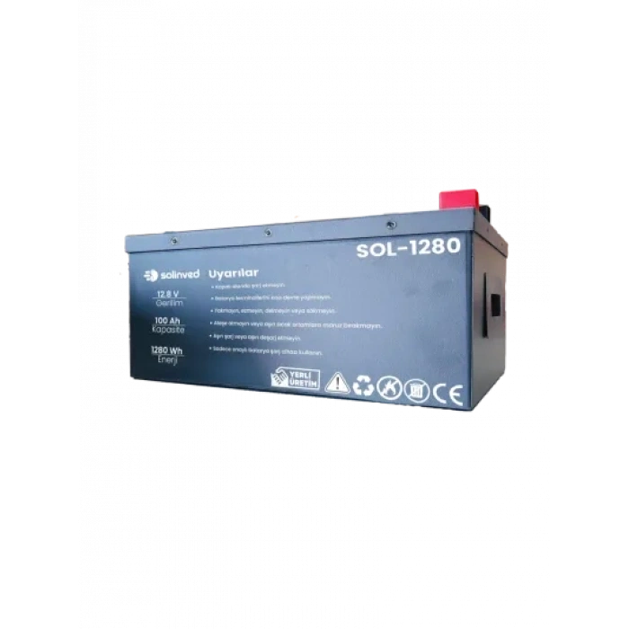 Solinved 12.8V 100AH Lityum Akü