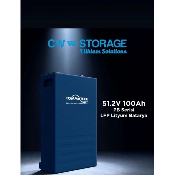 TommaTech PB Serisi 51.2V 100Ah LFP Lityum Batarya