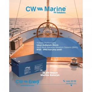 TommaTech ABS+PC Kasa 25.6V 100Ah LFP Marine Batarya