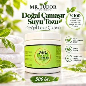 Mr.Tudor Doğal Çamaşır Suyu Tozu, Doğal Leke Çıkarıcı, 500 Gr.