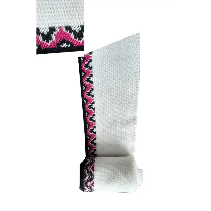 1 Adet Triko Dokuma Ribana Şerit En 96 cm Boy 5 cm Başlangıç Desenli Kumaş Bant Onarım ve Tasarım T-514