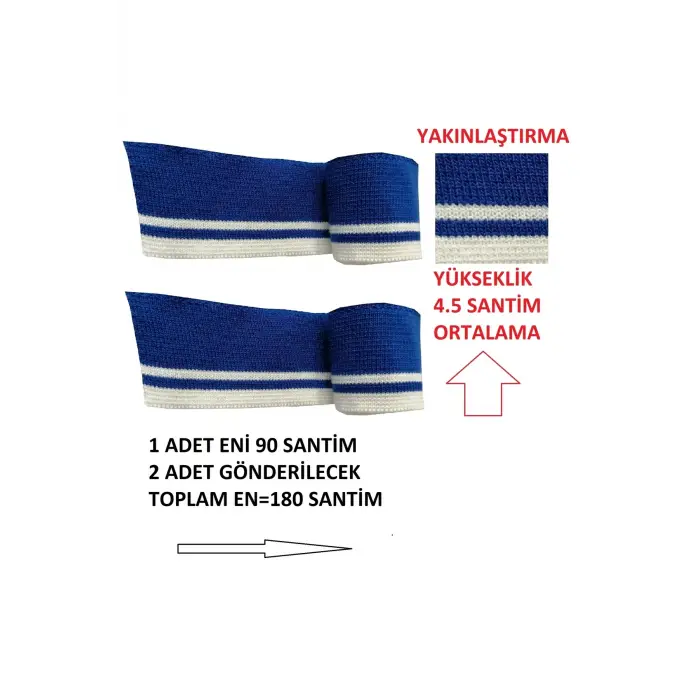 2 Adet Ribana Kumaş Şerit Bant Çok Amaçlı – Mavi Beyaz Çizgili T 545